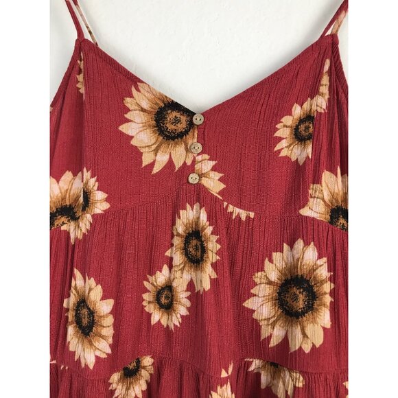 BeCool Rust Sunflower Print Gauze Cami Size Small - Picture 3 of 9